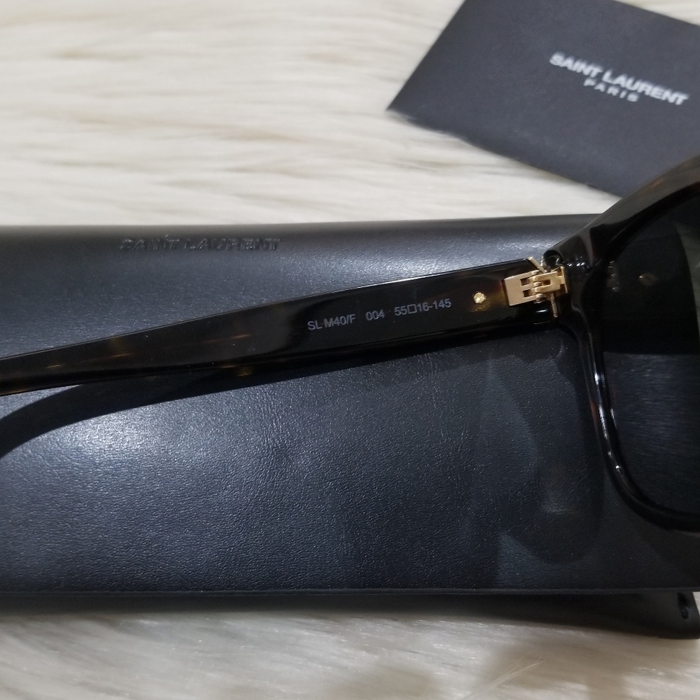 Ysl logo tortoise sunglasses - Picture 7 of 12
